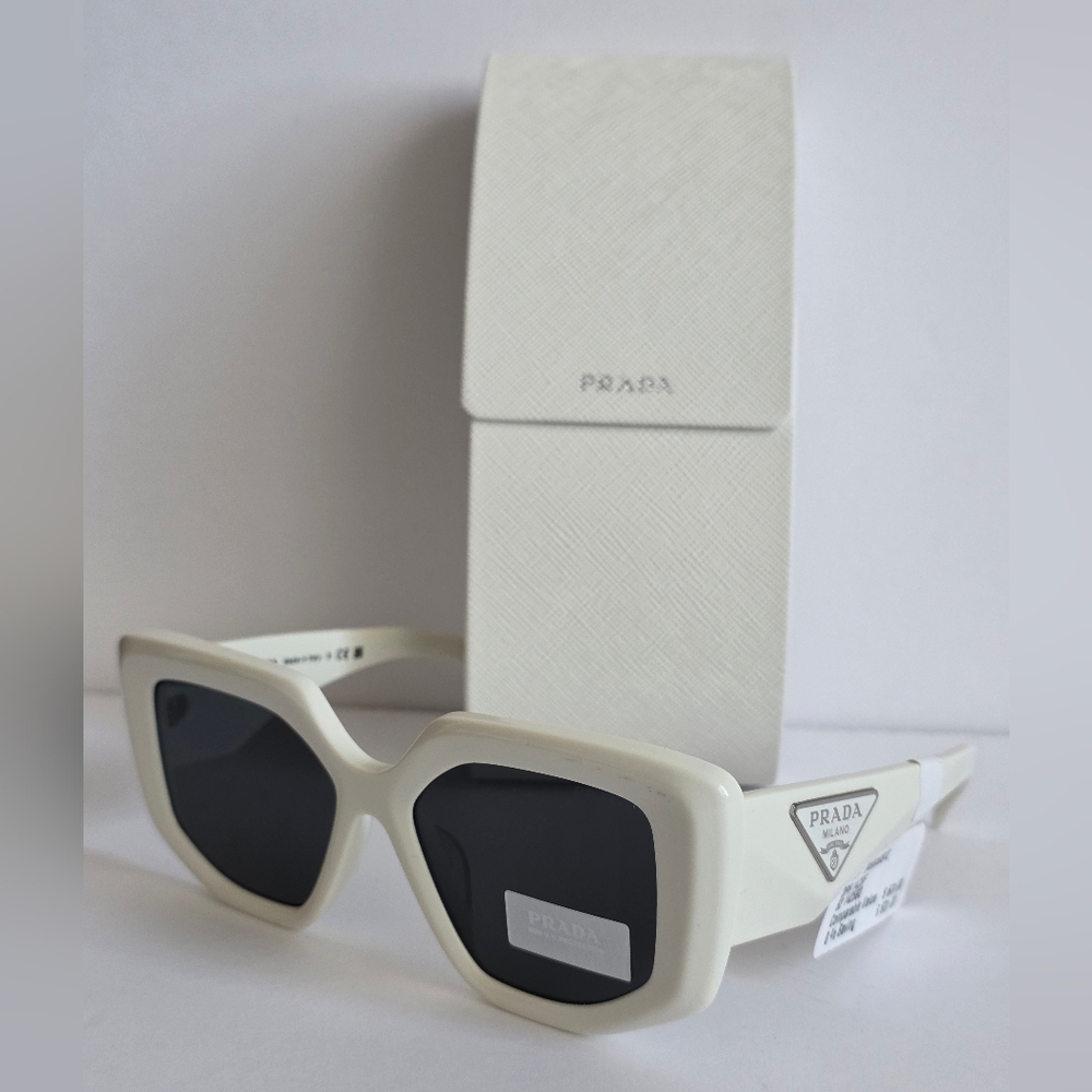 Prada PR 14ZSWhite Geometric Sunglasses